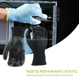 Guantes de Trabajo de Poliéster de Calibre 13 con Recubrimiento de PU, Antiestáticos, Sin Polvo, Finos, Venta al por Mayor de Fábrica, Guantes de Seguridad de Trabajo Económicos HY - Product Image 6