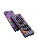 Clavier mécanique RGB LED à 61 touches, clavier de jeu sans fil ergonomique pour joueurs