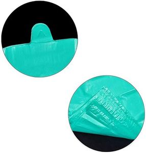 Huamaoheng T-Shirt Bags, Plastic Grocery Bags with Handles in Bulk for Shopping and Restaurant, 12×20 inch (Lake <b>Blue</b>,50 Pcs) - Product Image 4