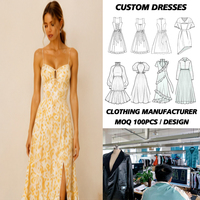 Fabricant de vêtements OEM basé en Chine, service d'échantillonnage de lignes de vêtements personnalisés ODM pour robes de femmes, marque propre