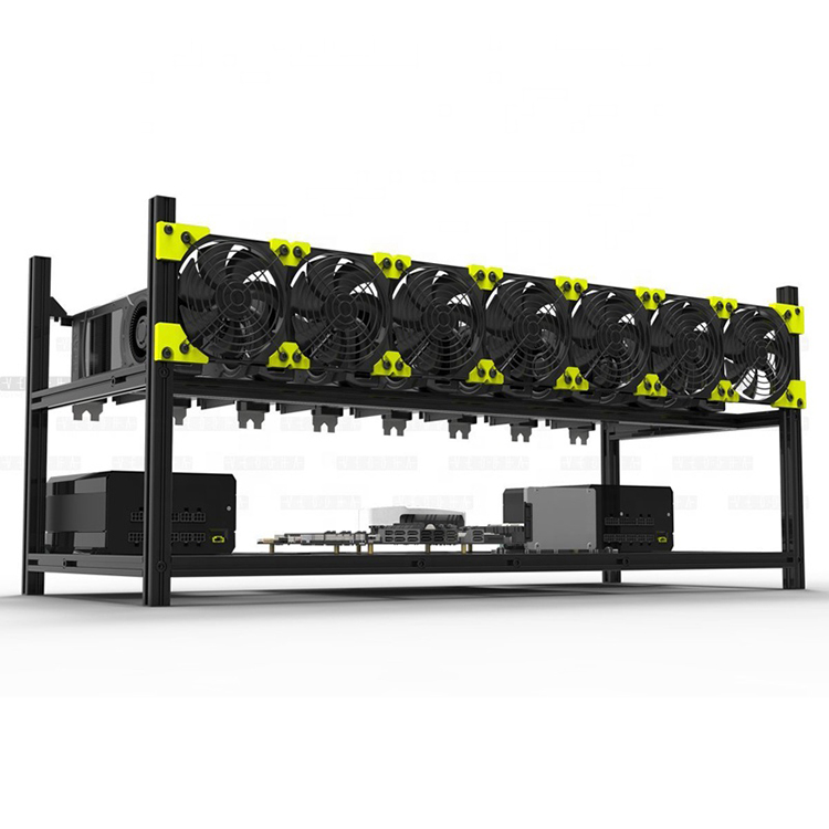 8 Gpu Veddha V3d алюминиевый Штабелируемый Открытый-air Bitcon Ethereum оборудование для майнинга стойка шасси компьютер башня Eth рамка для майнинга