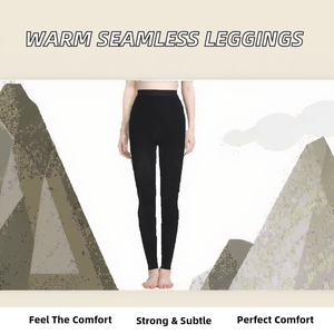 Wholesale Women's Casual Solid Thick Breathable Seamless High Waist <b>Fleece</b> Lined Warm Winter <b>Leggings</b> High Quality - Product Image 2