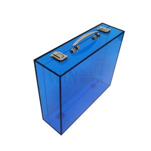 Caja <span class=keywords><strong>de</strong></span> almacenamiento acrílica moderna personalizada al por mayor, maletín portátil <span class=keywords><strong>de</strong></span> colores PMMA para <span class=keywords><strong>maquillaje</strong></span> <span class=keywords><strong>de</strong></span> ropa, Maleta acrílica portátil - Product Image 2