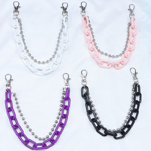 Cadena de cintura fluorescente de acrílico para mujer, cadena corporal punk colorida para uso diario, disponible en varios colores - Product Image 4