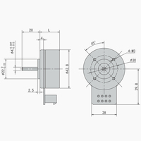 Moteur CC sans balais à rotor externe PrimoPal 42 mm, 12 V 24 V, couple élevé, plat, 5000 tr/min, moteur BLDC pour blender