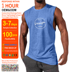 Logo con stampa personalizzata da uomo in bianco da palestra sport muscoloso allenamento semplice canotta per <span class=keywords><strong>Fitness</strong></span> abbigliamento con canotta e canotta <span class=keywords><strong>Bodybuilding</strong></span> da uomo - Product Image 1