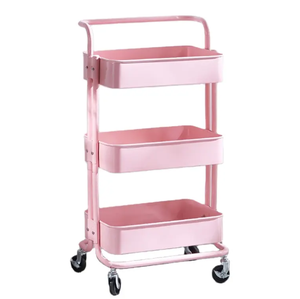 Most Popular Modern Multi-Functional Nail Cart Storage Rack SPA Salon Beauty <b>Trolley</b> in Stainless Steel for Living Room - Product Image 1