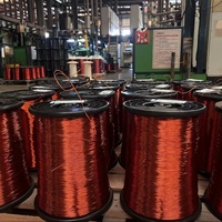 Fil de cuivre émaillé soudable 0,5 mm 1,0 mm 1,5 mm, couleur rouge, fil isolé pour transformateur classe H 180 ℃