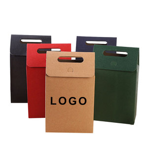 Flexo In Tam Giác Sinh Thái Thân Thiện Y Học Túi Giấy Kraft Bán Buôn Có Tay Cầm Màu Nâu - Product Image 1