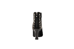 Bottines Western Moncheer pour femme en daim ornées de perles et strass, à bout pointu, talon haut, fermeture éclair arrière, style habillé et tendance - Product Image 6