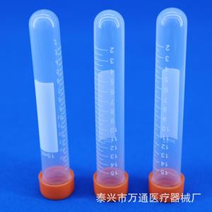 Tubes à centrifuger Wantong 15 ml à fond rond et bouchon à vis, tubes à essai en plastique gradués pour usage en laboratoire - Product Image 1