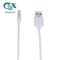 Cable de Carga Magnético de 4 Pines con Contacto de Cobre y Adsorción Mejorada, Material de Nailon, para Relojes Inteligentes con LED Personalizados, para PCB/FPC