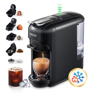 Machine à café CAFELFFE 5-en-1 électrique en plastique, 20 bars, pour expresso, prépare des boissons chaudes/froides, 7 niveaux de réglage de l'eau, multi-capsules - Product Image 1