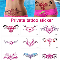 Autocollants de tatouage corporel temporaires sexy imperméables pour adultes, tatouages corporels sexy imprimés sur du papier durable