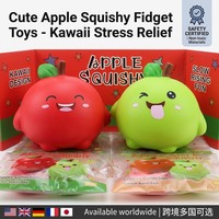 Jouet pomme réaliste en TPR, grand format, en forme de fruit, à presser, à récupération lente, pour soulager le stress et la relaxation.