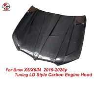 Nouvelle mode pour BMW X5M F95 Facelift, capot moteur en fibre de carbone sèche style LD pour X5 G05 X6 G06, pièce de tuning pour capot