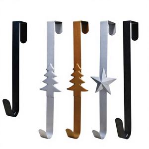 YIWANG Wholesale Seasonal Decor Metal Iron Christmas <b>Wreath</b> <b>Hanger</b> <b>Door</b> Hooks - Product Image 6