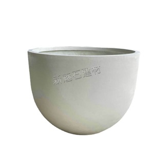 กระถางดอกไม้ขนาดใหญ่สำหรับกลางแจ้ง รุ่น New Magic Stone Grc สีขาว สำหรับวางบนพื้น เหมาะสำหรับโรงแรม ห้างสรรพสินค้า และจัดสวน ขนาด 1250*900 มม. - Product Image 2