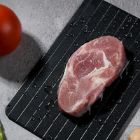 Plaque en alliage d'aluminium pour décongélation rapide de viande et de steak surgelés, antiadhésive, écologique, compatible lave-vaisselle