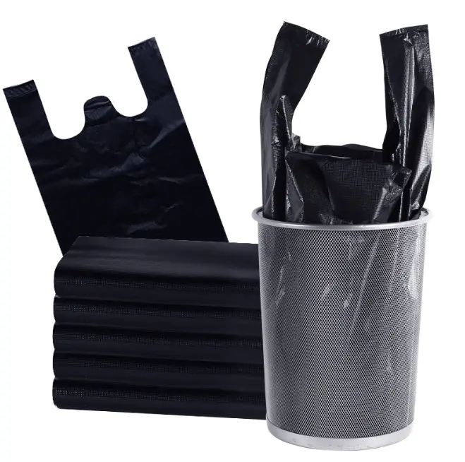 Bolsa de basura negra de HDPE / LDPE Bolsas de basura resistentes Bolsas de basura de 55 galones