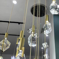 Les dernières conceptions de lustres style morden cristal lampe suspendue restaurant chambre lustre pendentif lumière pour la décoration intérieure
