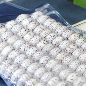 Bodhi Seed <b>Ball</b>-Shaped Beads 108pcs Natural Stone Hand Polished White Smooth for DIY <b>Bracelet</b> Buddhist Rosary Unisex Accessory - Product Image 3