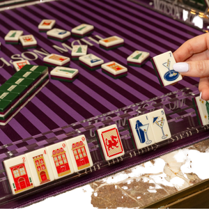Juego de Mahjong Americano de Lujo Moderno en Acrílico Verde, 160 Fichas, Tema Empire State, Juego de Viaje Portátil con <span class=keywords><strong>4</strong></span> Soportes y Empujadores, OEM - Product Image 1