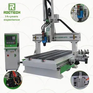 4 Axis Cnc Router CNC 4*8ft Linear Auto Tool Changer Cabinet Door Making Machine For Wood Furniture