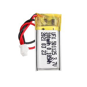 Slim lithium polymer pin có thể sạc lại ufx 501125 100mAh 3.7V lửa khẩn cấp Đèn pin MSDS bán buôn LiPo pin - Product Image 1
