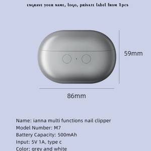 Portable Pocket Multifunction Electric Nail Clipper <b>Smart</b> Baby Nail Shiner Cutter Electric Mini Nail Trimmer with Night Light - Product Image 5