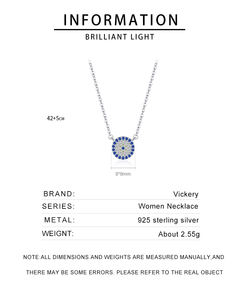 Collier pendentif œil du diable en argent sterling 925 personnalisé de haute qualité, bijoux pour femmes, cadeaux - Product Image 6