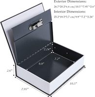 Coffre-fort secret en forme de livre avec serrure à combinaison, coffre-fort extra large, boîte à serrure en métal cachée, boîte à cacher de l'argent
