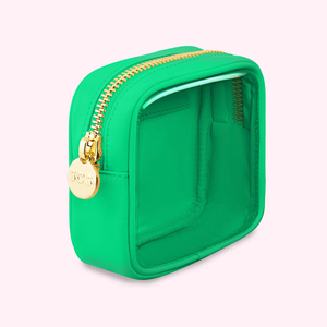 Petite pochette à monnaie transparente en PVC avec patch en chenille personnalisé, mini <span class=keywords><strong>trousse</strong></span> de <span class=keywords><strong>maquillage</strong></span> transparente en nylon - Product Image 6
