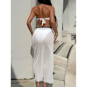 Купальник-бикини на одно плечо, сексуальный, новинка 2026 года, без бретелек, с металлическим аксессуаром, открытая спина, для пляжа в гавайском стиле - Product Image 3