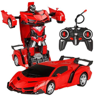 Mainan Anak untuk Anak Laki-laki Perempuan Deformasi Robot Kendaraan Mainan untuk Anak Remote Control Mengubah Mobil Robot untuk Anak-anak 8-13 Tahun