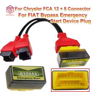 Para FIAT <span class=keywords><strong>Bypass</strong></span> dispositivo de arranque de emergencia enchufe y arranque <span class=keywords><strong>Immo</strong></span> Off con Cable adaptador OBD2 SGW 12 + 8 para herramienta de reparación Chrysler FCA - Product Image 2