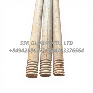 Escoba de madera 2 en 1 fabricada en Vietnam, diseño ergonómico, cerdas con diseño de bandera, mango de madera recubierto de PVC, eucalipto natural, muebles para el hogar - Product Image 2