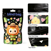 Sachets mystères personnalisés imprimés, pochettes surprise à fond plat pour jouets d'enfants, récompenses, cadeaux, emballage personnalisé avec logo OEM, vente en gros