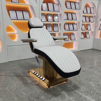 Nouveau Lit de Beauté de Luxe, Lit Électrique pour Extensions de Cils, Lit Facial, 3 Moteurs, Cuir PU, Base Métallique, Lit de Massage Spa, Ensemble de Mobilier de Salon