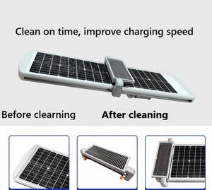 ไฟถนนโซลาร์เซลล์ OEM ODM 40W 60W สว่างพิเศษ แบบออลอินวัน พร้อมระบบทำความสะอาดตัวเอง สำหรับพื้นที่กลางแจ้งและไฟส่องถนน - Product Image 4