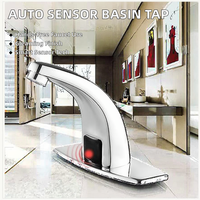 Robinet de lavabo à induction infrarouge automatique sans contact, en laiton chromé poli, à trou unique, en promotion