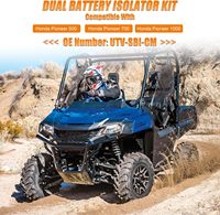 Werkslieferung 12V UTV Dual-Batterie-Isolator-Kit LED Digital Doppel-Voltmeter 6-Gauge-Kabelrelais für Honda Pioneer 1000 700 500