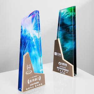 Toptan renk baskılı kupa ödülü tasarım kristal kupa kurumsal çalışanlar ödülleri kupa - Product Image 2