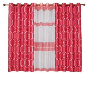 Cortina con estampado de Lámina de poliéster <span class=keywords><strong>para</strong></span> la sala de estar, cortinas transparentes con diseños geométricos - Product Image 1