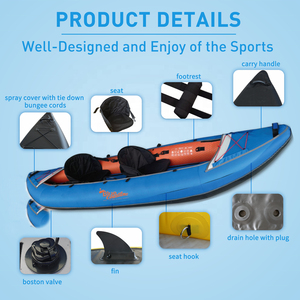 <span class=keywords><strong>Kayak</strong></span> <span class=keywords><strong>plegable</strong></span> inflable de asientos dobles o triples a buen <span class=keywords><strong>precio</strong></span> con suelo de punto de caída a la venta - Product Image 2