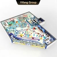 Équipement de terrain de jeu intérieur personnalisé, structure de jeu commerciale, toboggan, piscine à balles, centre d'amusement, parc à thème, café de jeux, alliage métallique