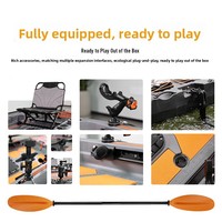 Kayak de pêche ultra-stable, léger et durable, pour 1, 2 ou 3 personnes, avec possibilité de montage de leurres.