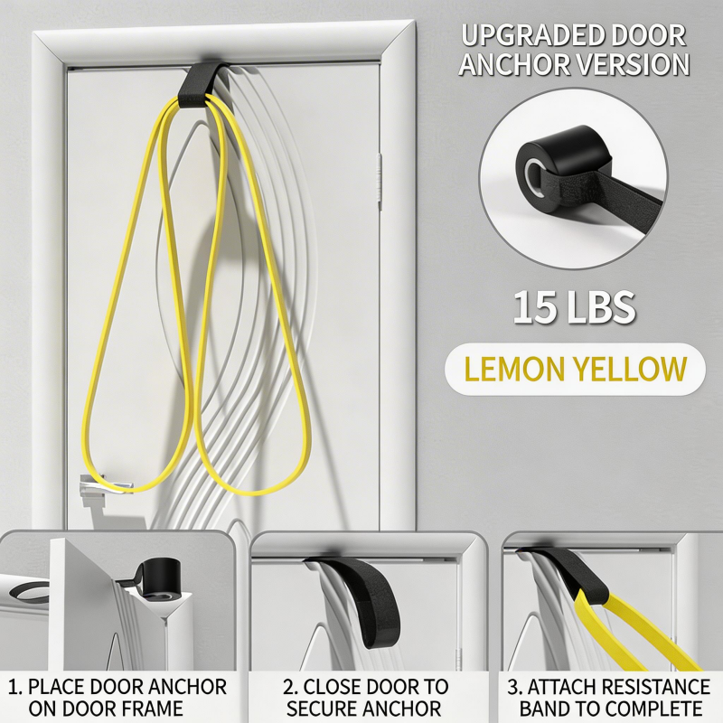 Entrée 15 lb - Niveau + Boucle de porte, Jaune 0,64 cm - TPE