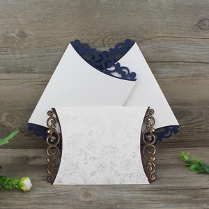 Cartes personnalisées avec feuille dorée et RSVP, pièces, cadran rigide <span class=keywords><strong>de</strong></span> luxe, élégantes, couleur noire, pour invitations <span class=keywords><strong>de</strong></span> mariage personnalisées - Product Image 6