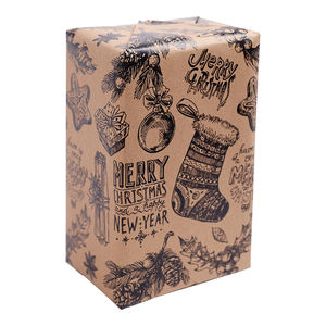 Wholesale Disposable 80g Double-Sided Art <b>Paper</b> <b>Christmas</b> Custom 43cm X 10m Roll <b>Wrapping</b> <b>Paper</b> for Gift - Product Image 1